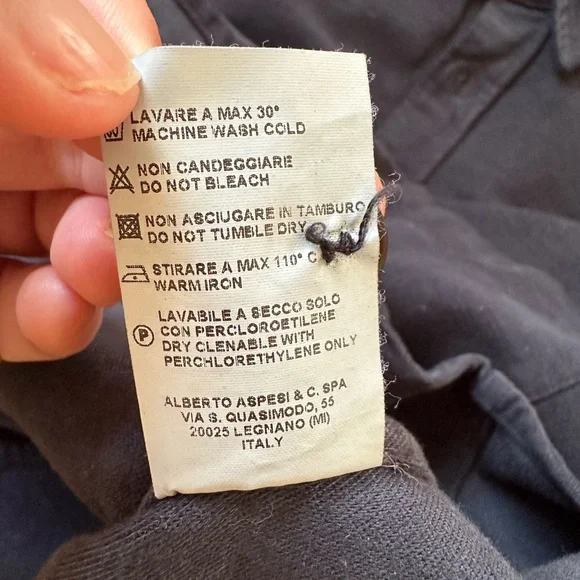 Aspesi cotton button front shirt jacket. Medium - Picture 3 of 4